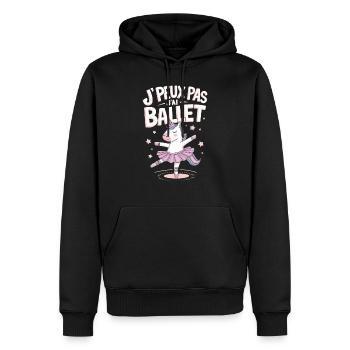 J'peux pas j'ai ballet - Sweat à capuche Premium bio Homme - noir - Devant - Nico (187cm)