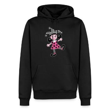 Carnaval, Carnaval, Arlequin - Sweat à capuche Premium bio Homme - noir - Devant - Nico (187cm)
