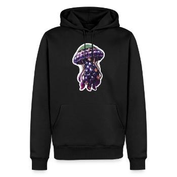 Méduse mûre - Sweat à capuche Premium bio Homme - noir - Devant - Nico (187cm)