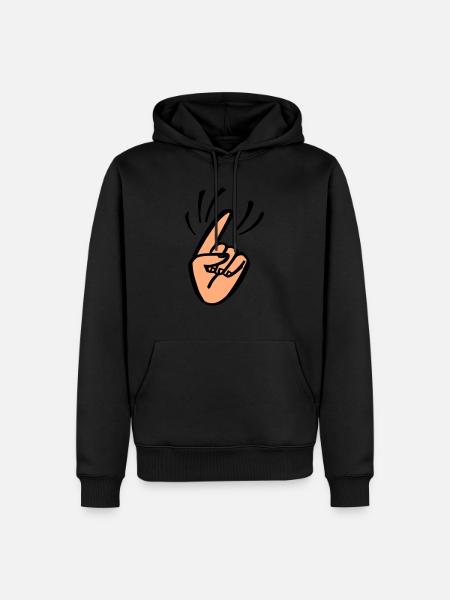 Finger Waggle - Men’s Premium Organic Hoodie - black