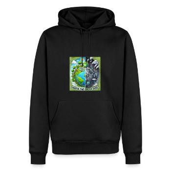 Klima - Männer Premium Bio Hoodie - Schwarz - Vorne - Nico (187cm)