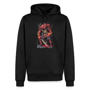 Halloween Krabbe Horrorfigur - Männer Premium Bio Hoodie - Schwarz - Vorne - Nico (187cm)