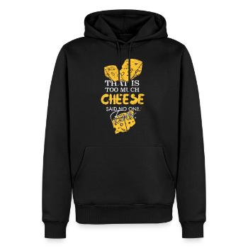 Käse Das ist zu viel Käse - Männer Premium Bio Hoodie - Schwarz - Vorne - Nico (187cm)