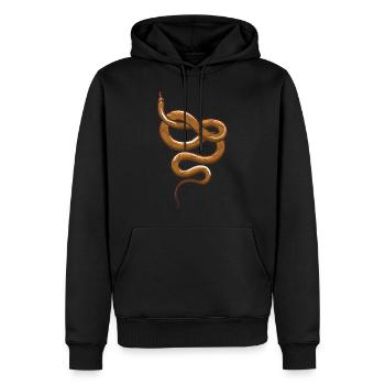 Schlange Kornnatter ungiftig - Männer Premium Bio Hoodie - Schwarz - Vorne - Nico (187cm)