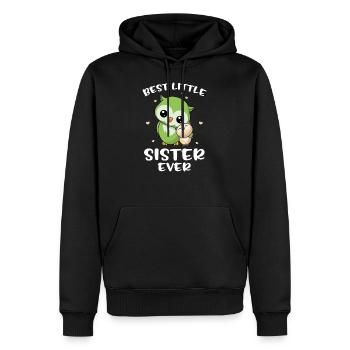 Best Little Sister Ever - Kleine Eulen Schwester - Männer Premium Bio Hoodie - Schwarz - Vorne - Nico (187cm)