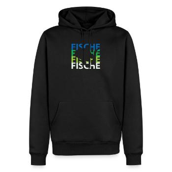 Poisson poisson - Sweat à capuche Premium bio Homme - noir - Devant - Nico (187cm)