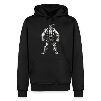 Zombie Momie effrayant Halloween carnaval costume - Sweat à capuche Premium bio Homme - noir - Devant - Nico (187cm)