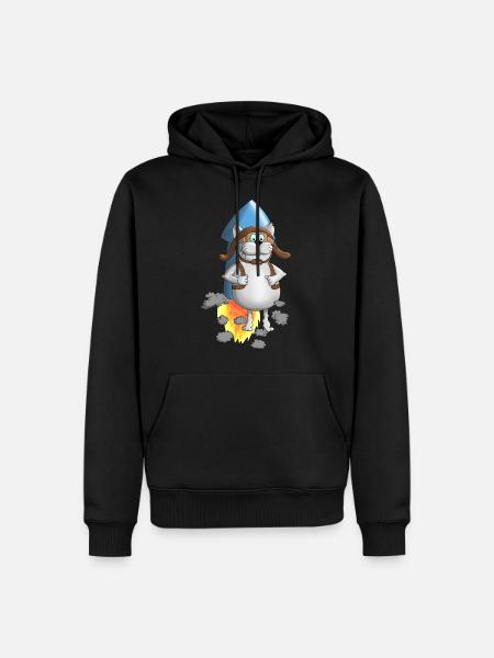 New Beginning - Rocket - Comic - Men’s Premium Organic Hoodie - black