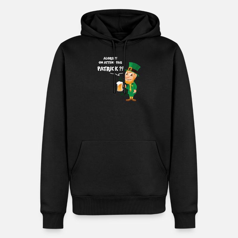 Saint Patrick Day - Sweat à capuche Premium bio Homme - noir