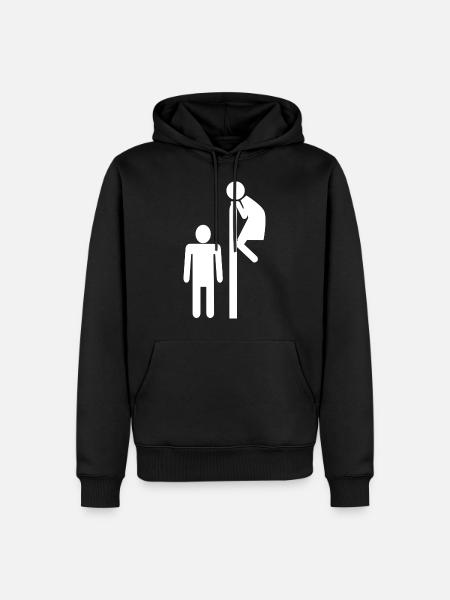 WC Toilette Geschenkidee - Männer Premium Bio Hoodie - Schwarz