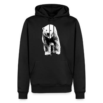 Polar Bear - Eisbär - Männer Premium Bio Hoodie - Schwarz - Vorne - Nico (187cm)