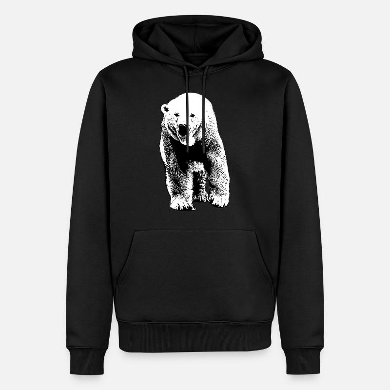 Polar Bear - Eisbär - Männer Premium Bio Hoodie - Schwarz