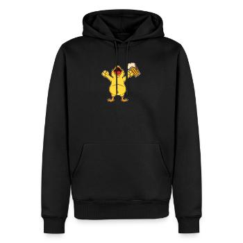 Nutztiere trinken Bier Kuhschwein Huhn und Bier - Männer Premium Bio Hoodie - Schwarz - Vorne - Nico (187cm)