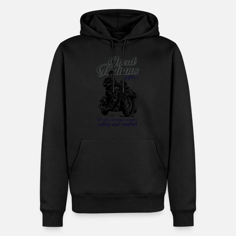 Great Indians First Motocycles - Sweat à capuche Premium bio Homme - undefined
