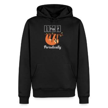 I Nap Periodically, Lazy Sloth - Sweat à capuche Premium bio Homme - noir - Devant - Nico (187cm)