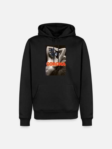 Corona sexy Girl Gasmask - Men’s Premium Organic Hoodie - black