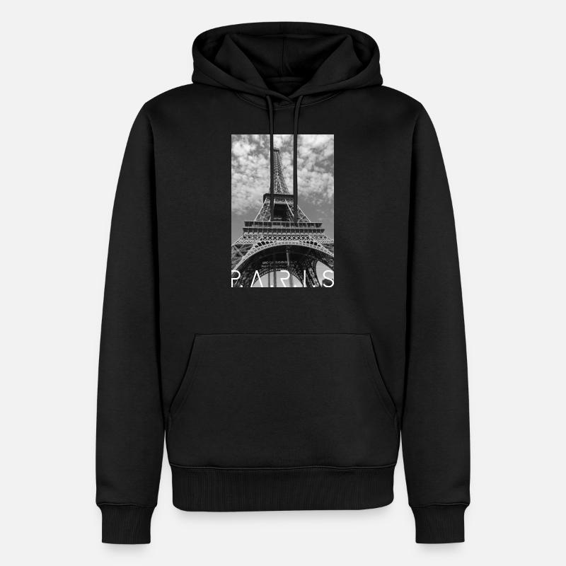 Paris - Tour Eiffel - Sweat à capuche Premium bio Homme - noir