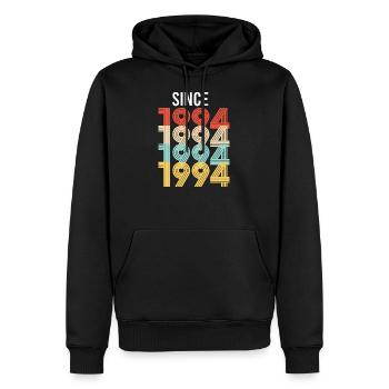 Vintage 1994 birthday year of birth retro vintage - Men’s Premium Organic Hoodie - black - Front - Nico (187cm)