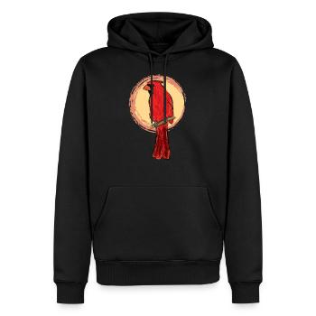 Rotkardinal / Northern Cardinal Design II - Sweat à capuche Premium bio Homme - noir - Devant - Nico (187cm)