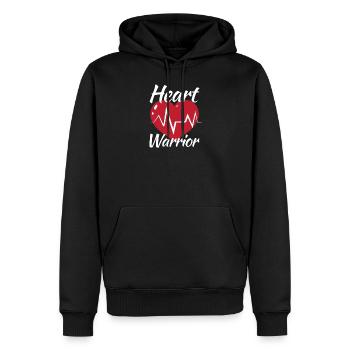 Heart Warrior Heart Cardiologist Survivor Pour - Sweat à capuche Premium bio Homme - noir - Devant - Nico (187cm)