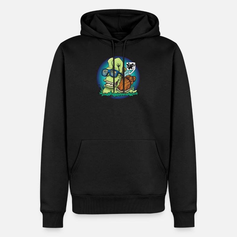 Hip Snail - Men’s Premium Organic Hoodie - black