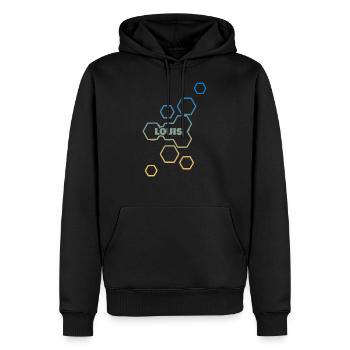 Camouflage mit Waben für Louis - Männer Premium Bio Hoodie - Schwarz - Vorne - Nico (187cm)