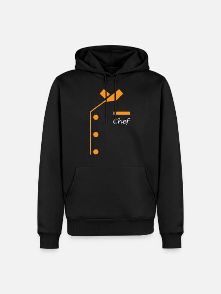 Chefkoch Uniform Lustiges Kochen - Männer Premium Bio Hoodie - Schwarz