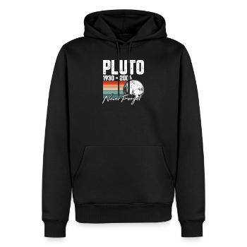 Pluton 1930 - 2006 Never Forget Design pour un - Sweat à capuche Premium bio Homme - noir - Devant - Nico (187cm)