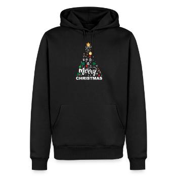 Weihnachtsbaum Bunt Symbol - Männer Premium Bio Hoodie - Schwarz - Vorne - Nico (187cm)
