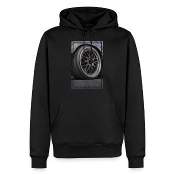 Felgen-Classic - Männer Premium Bio Hoodie - Schwarz - Vorne - Nico (187cm)