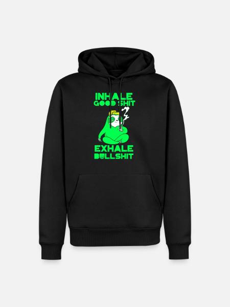 Sloth smoking weed funny saying - Men’s Premium Organic Hoodie - black