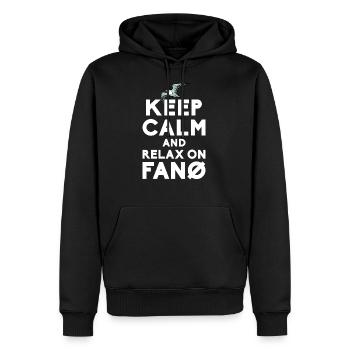 Fanö Möwen Nordseeinsel - Männer Premium Bio Hoodie - Schwarz - Vorne - Nico (187cm)