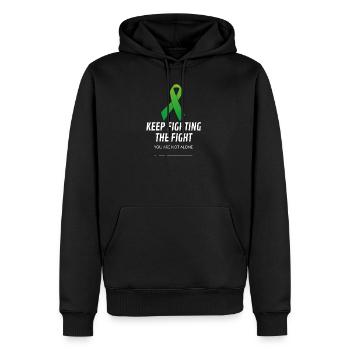 Green Ribbon - Men’s Premium Organic Hoodie - black - Front - Nico (187cm)