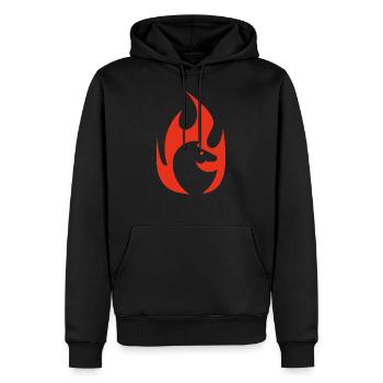 Pferd Schach Springer - Männer Premium Bio Hoodie - Schwarz - Vorne - Nico (187cm)
