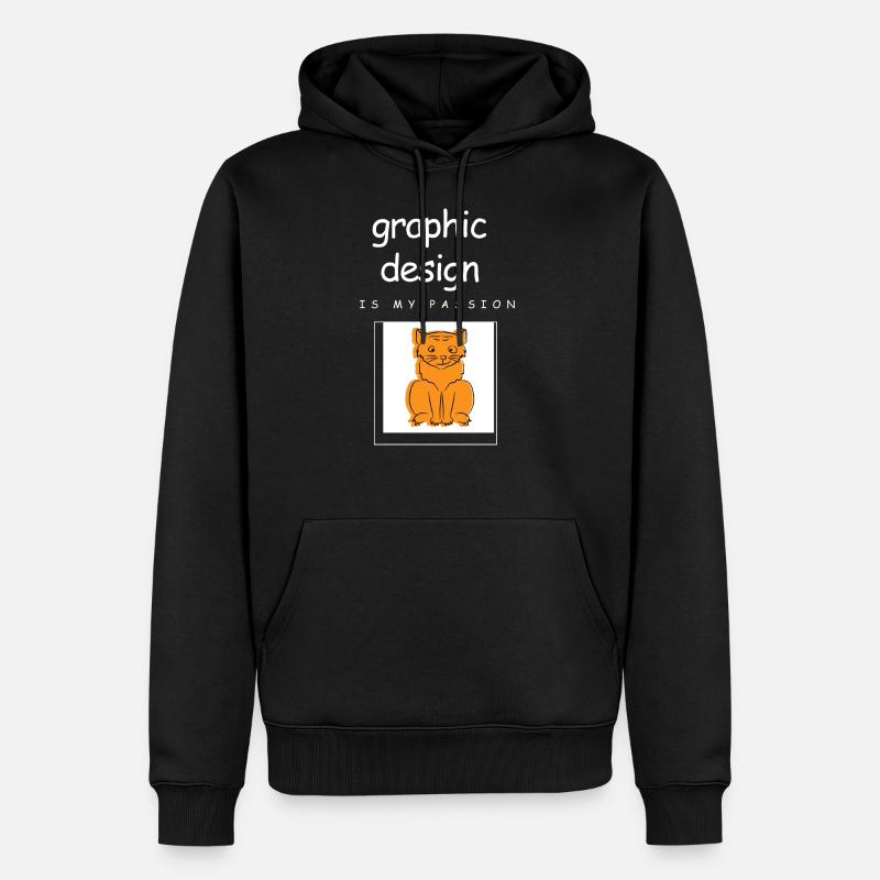 Designer graphiste graphiste designer artiste - Sweat à capuche Premium bio Homme - noir