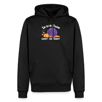 Schlafende Schnecke - Männer Premium Bio Hoodie - Schwarz - Vorne - Nico (187cm)
