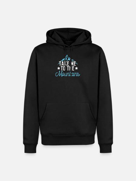 mountains mountains - Men’s Premium Organic Hoodie - black