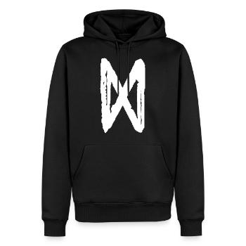 Elder Futhark Rune Dagaz - Buchstabe D - Männer Premium Bio Hoodie - Schwarz - Vorne - Nico (187cm)