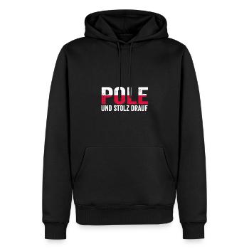 Pole Polnisch Polen - Männer Premium Bio Hoodie - Schwarz - Vorne - Nico (187cm)