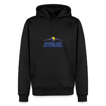 Bosnie-Herzégovine - Sweat à capuche Premium bio Homme - noir - Devant - Nico (187cm)