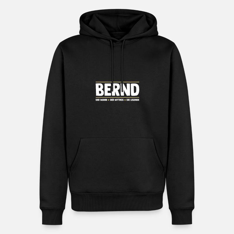 Bernd - Männer Premium Bio Hoodie - Schwarz