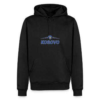Kosovo - Männer Premium Bio Hoodie - Schwarz - Vorne - Nico (187cm)