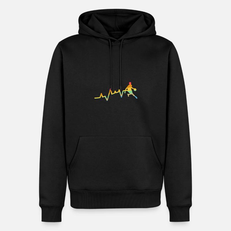 Joueurs de basket-ball Evolution Basketball - Sweat à capuche Premium bio Homme - noir