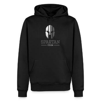 Spartan Fitness Gym Symbol Sport Casque Gladiator - Sweat à capuche Premium bio Homme - noir - Devant - Nico (187cm)