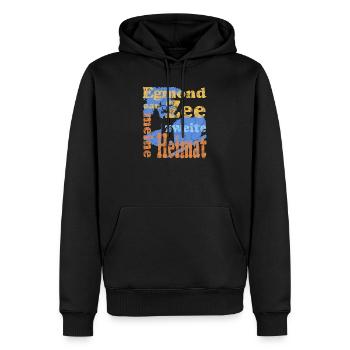 Egmond aan Zee - Männer Premium Bio Hoodie - Schwarz - Vorne - Nico (187cm)