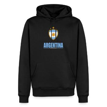 Argentinien Sport - Männer Premium Bio Hoodie - Schwarz - Vorne - Nico (187cm)