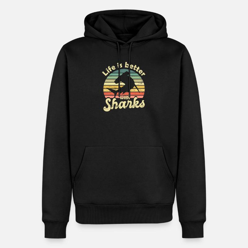 Requin-marteau Requin - Sweat à capuche Premium bio Homme - noir