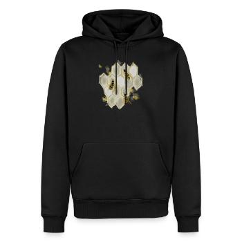 Wespen - Männer Premium Bio Hoodie - Schwarz - Vorne - Nico (187cm)