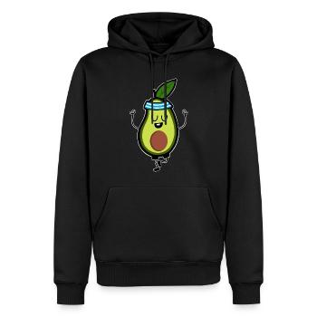Avocado Meditation Yoga - Männer Premium Bio Hoodie - Schwarz - Vorne - Nico (187cm)