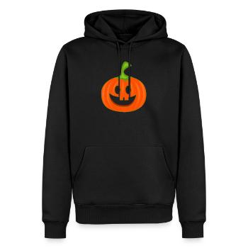 Citrouille colorée Halloween - Sweat à capuche Premium bio Homme - noir - Devant - Nico (187cm)